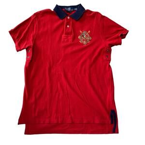 Polo Ralph Lauren Mens Large custom fit large jockey red new york 90s blue prep